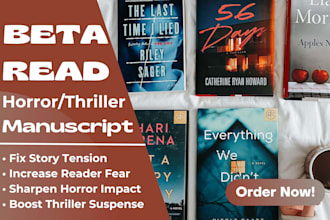 give insightful feedback on horror thriller manuscript