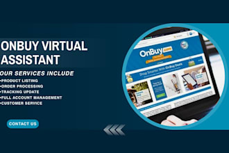 handle onbuy account management, listings, and dropshipping as a VA
