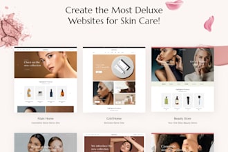 design skincare, beauty salon, spa, and medical clinic website