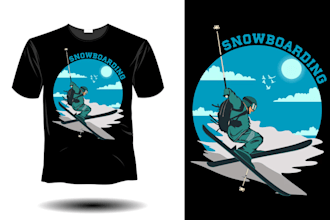 design high quality custom jet ski mascot logo with t shirt design