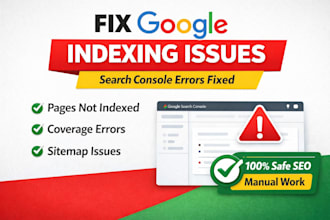 fix google search console indexing and coverage errors