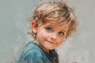 making a cute disney cartoon portrait