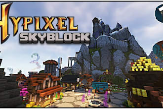 complete minecraft hypixel skyblock server with custom islands, builds, configs