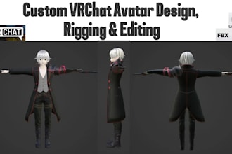 edit, customize vrchat vroid avatar with rig, tracking, cloths, toggles, texture