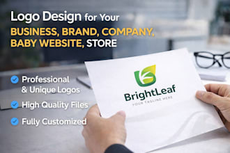do logo design for your business brand company baby website store