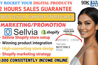 boost 90k sellvia 7figure shopify dropshipping marketing store tittok shop promo
