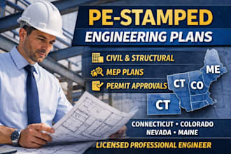 review stamp civil and structural plans, mep for connecticut colorado nevada me