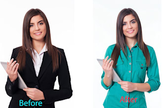 change clothes, edit outfit colour in image