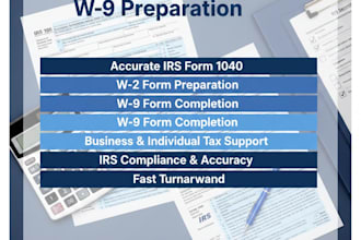 prepare irs form 1040 w2 and w9 accurately