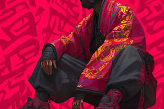 design an anime, cyberpunk or streetwear character