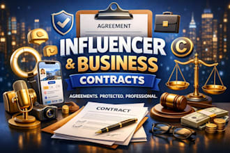 draft a professional influencer contract, collaboration subcontractor agreement