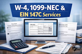 prepare w4 file 1099 nec and recover ein 147c