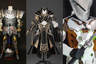 3d cosplay creation pepakura evafoam wearable cosplay armor anime 3d props, mask
