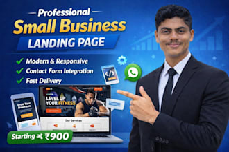 design a responsive landing page for small businesses