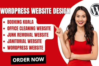 booking koala office cleaning website junk removal  janitorial wordpress website