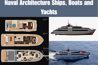 model 3d ship boat naval architecture cad offshore vessel or marine engineering