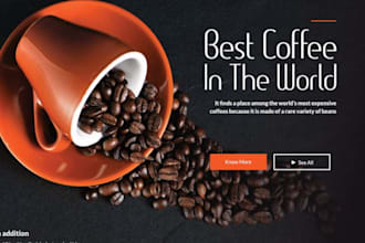do branded coffee shopify store coffee website coffee dropshipping store design
