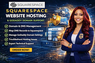 squarespace website hosting,godaddy domain dns record mapping technical support