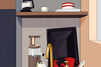 illustrate cozy interior spaces with aesthetic details