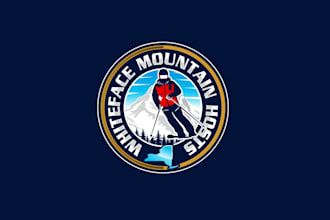create high quality and beautiful skiing logo design