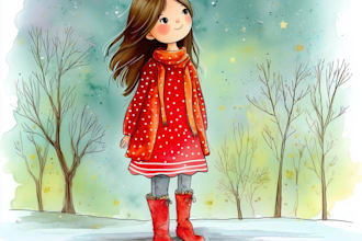 illustrate watercolor children book illustration