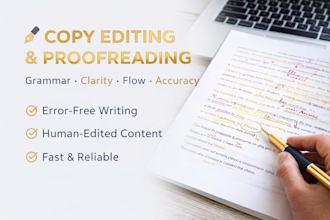 provide quality copy editing and proofreading skills