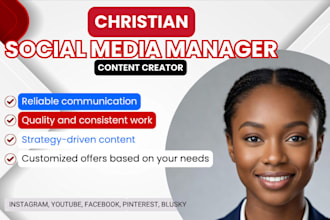 be your christian brand social media manager and content creator