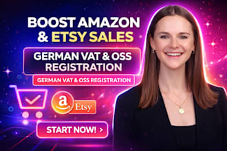 do german vat registration, oss, annual tax return for amazon etsy, german store