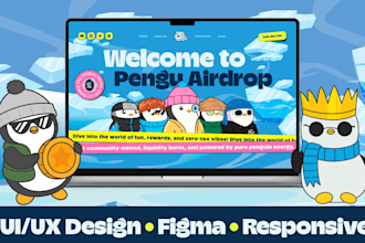 design a crypto meme token website or landing page in figma
