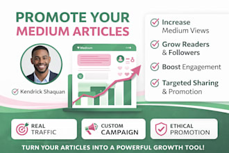 do organic medium article promotion , medium followers to increase engagements