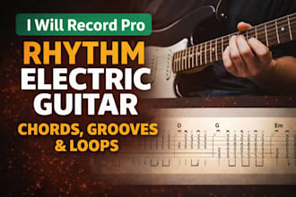 record pro rhythm electric guitar chords, grooves, and loops for your song
