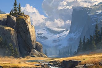 design an environment concept art illustration