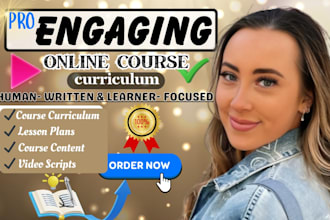 create engaging online courses, scripts, lesson plans and workbooks