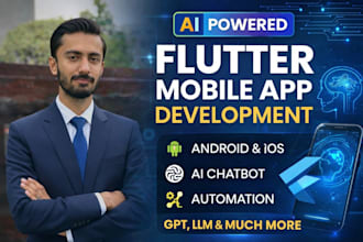 develop ai powered flutter mobile app for android ios
