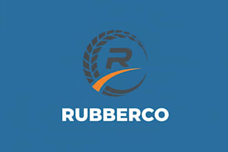 design a strong and professional rubber brand logo