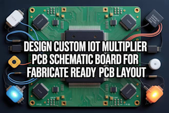 design custom iot multiplier pcb schematic board for fabricate ready pcb layout