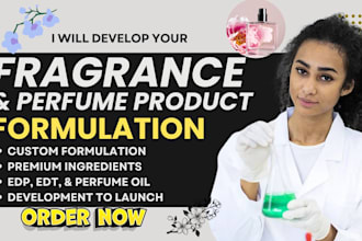 develop luxury perfume formula, body spray, signature scent and fragrance brand