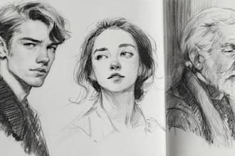 sketch any character in any way
