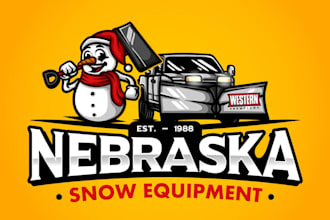 do a unique landscape, snow removal, and lawn care logo design