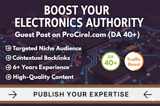 write a guest blog post on electrical and electronics for a high da