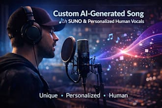 create custom ai generated song using suno with personalized human vocals