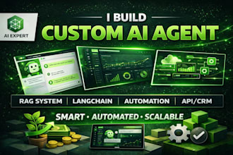 develop custom ai agent, rag system, private gpt or ai saas using langchain bot