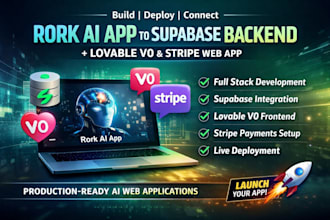 build deploy connect rork ai app to supabase backend lovable v0 stripe web app