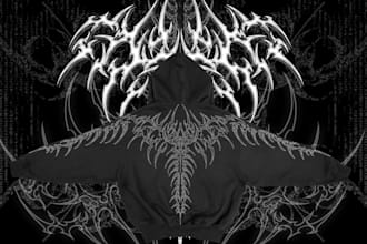 hand drawn cyber sigilism and neo tribal for you