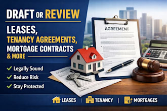draft or review all property leases, tenancy, mortgage agreements, and contracts
