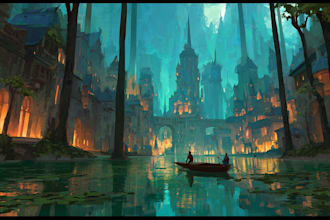 create an environment concept art and illustration