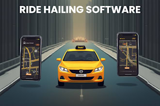 develop taxi booking app, ride hailing app and taxi management software