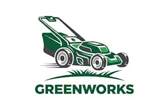 design a professional lawn mower and landscaping logo