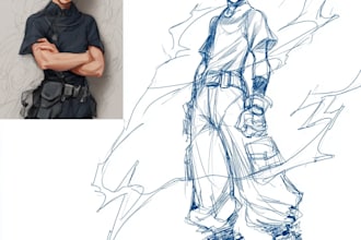 draw anime character an illustration and anime character