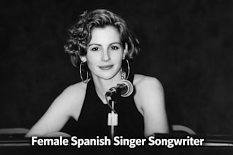 write and sing an original spanish song as a female singer for pop latin music